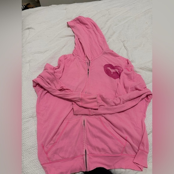 PINK Victoria's Secret Vibrant Pink Hoodie - Picture 2 of 3